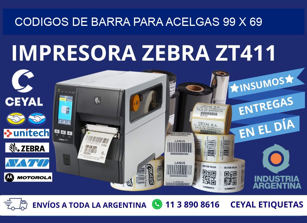 CODIGOS DE BARRA PARA ACELGAS 99 x 69