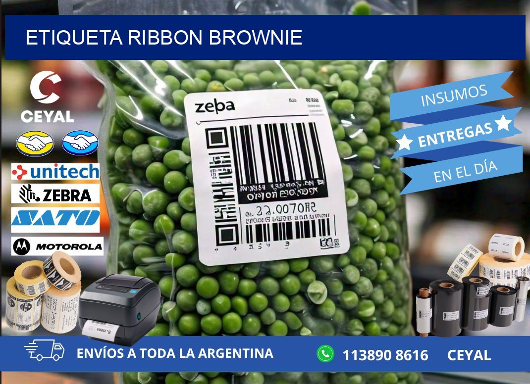 ETIQUETA RIBBON BROWNIE