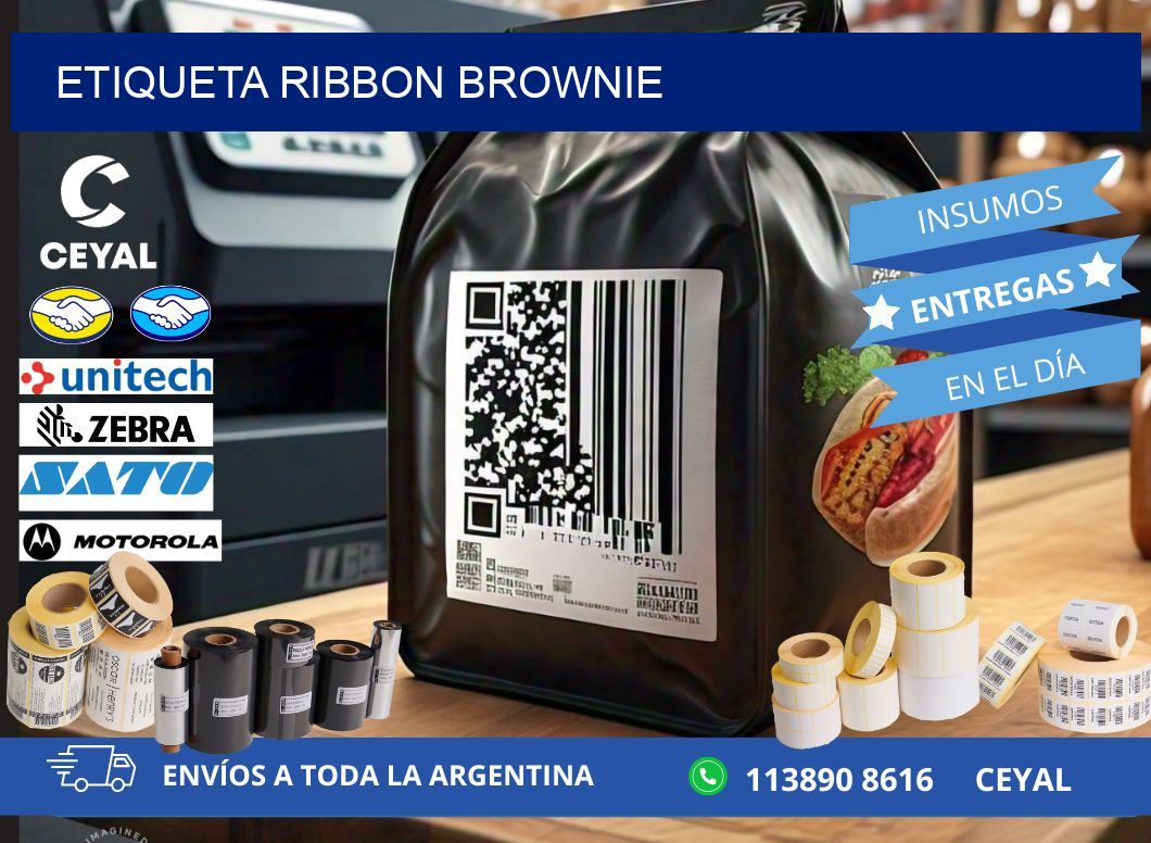 ETIQUETA RIBBON BROWNIE