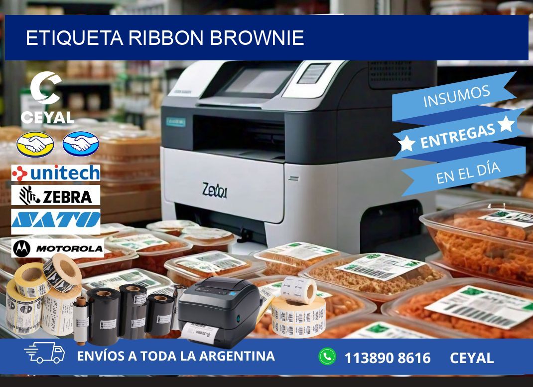 ETIQUETA RIBBON BROWNIE