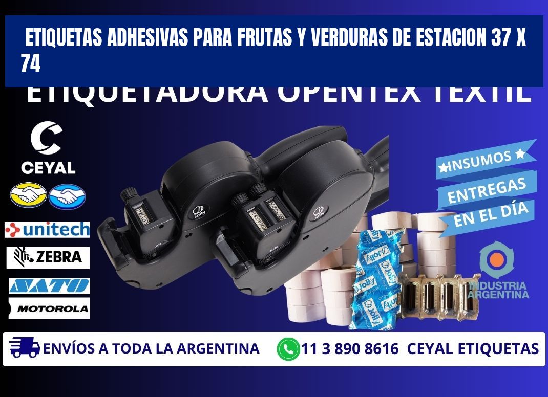 ETIQUETAS ADHESIVAS PARA FRUTAS Y VERDURAS DE ESTACION 37 x 74