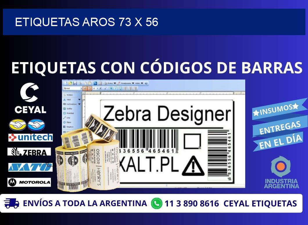 ETIQUETAS AROS 73 x 56
