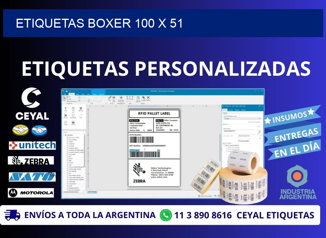 ETIQUETAS BOXER 100 x 51
