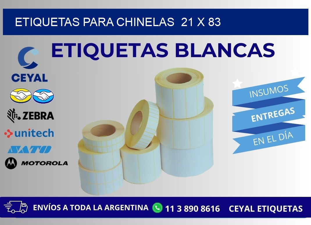 ETIQUETAS PARA CHINELAS  21 x 83