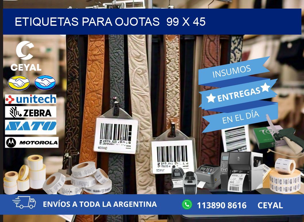 ETIQUETAS PARA OJOTAS  99 x 45
