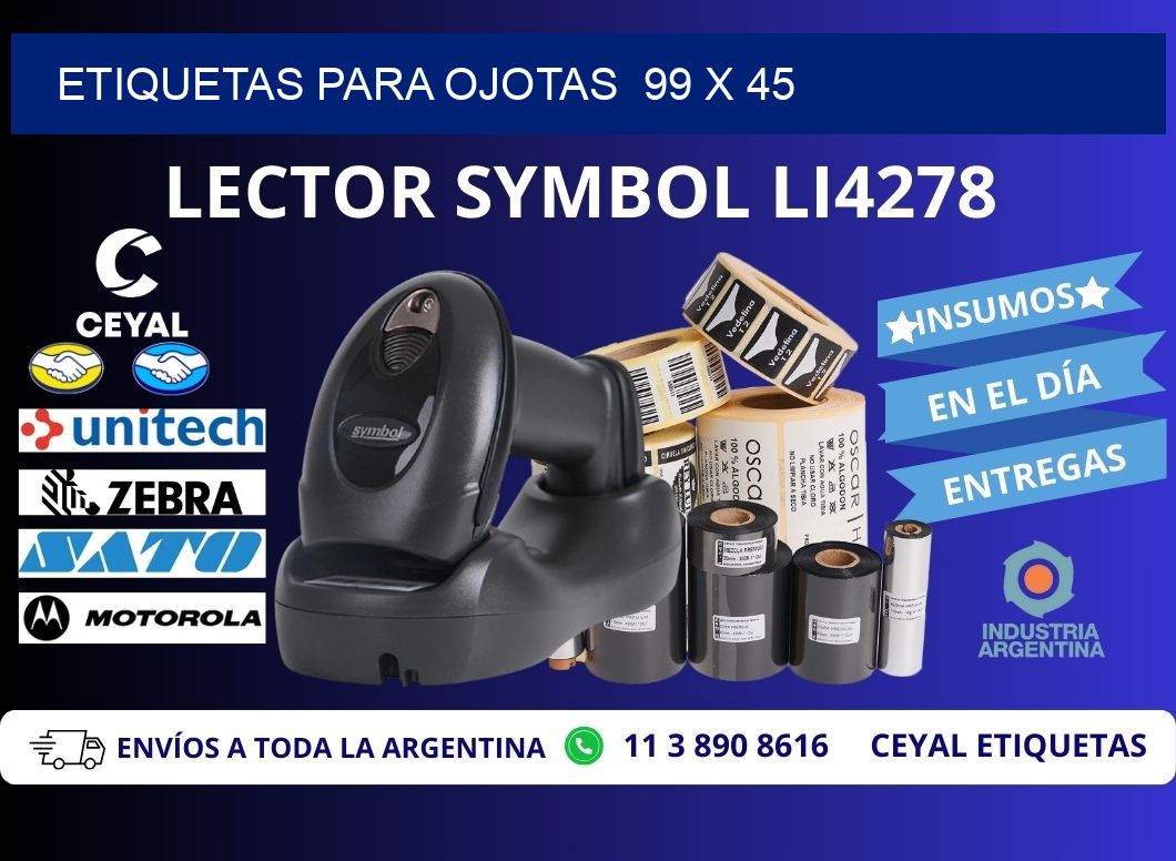 ETIQUETAS PARA OJOTAS  99 x 45