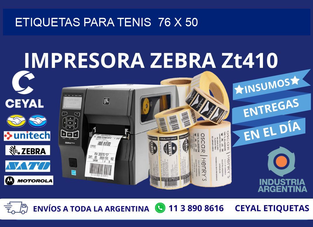 ETIQUETAS PARA TENIS  76 x 50