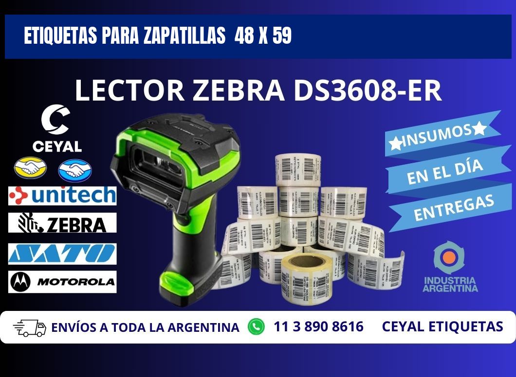 ETIQUETAS PARA ZAPATILLAS  48 x 59