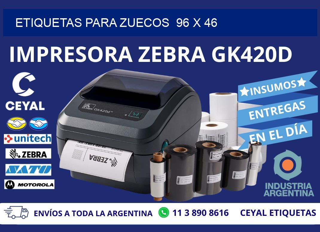 ETIQUETAS PARA ZUECOS  96 x 46