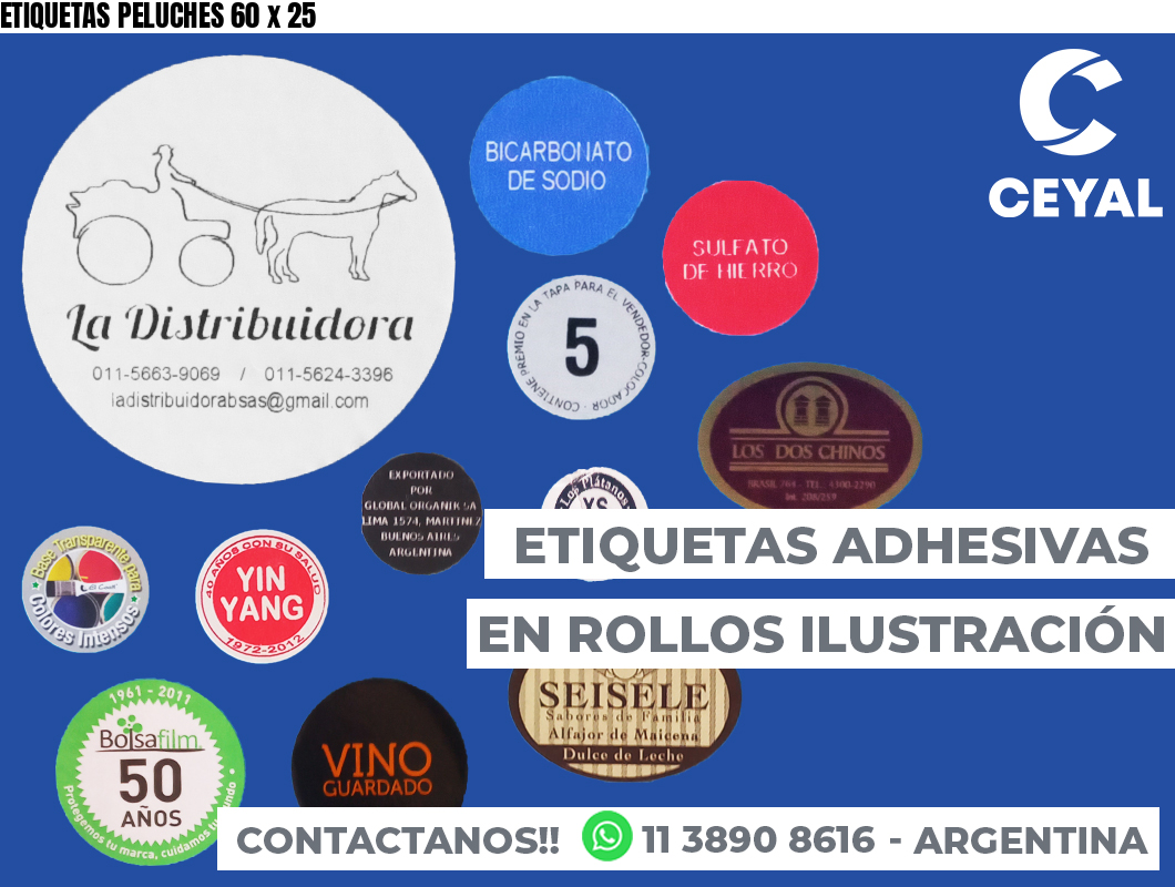 ETIQUETAS PELUCHES 60 x 25