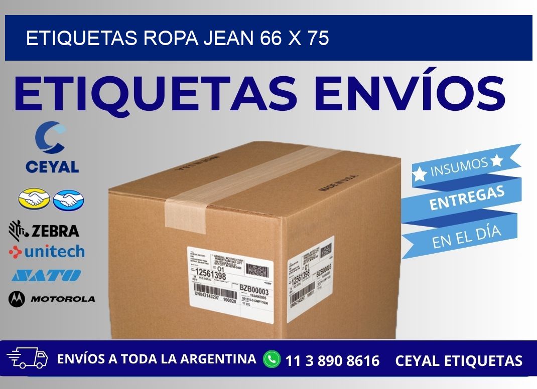 ETIQUETAS ROPA JEAN 66 x 75