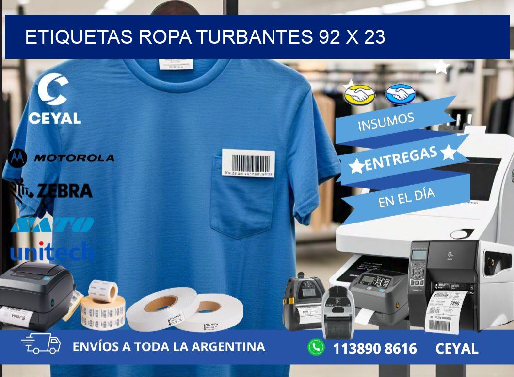 ETIQUETAS ROPA TURBANTES 92 x 23