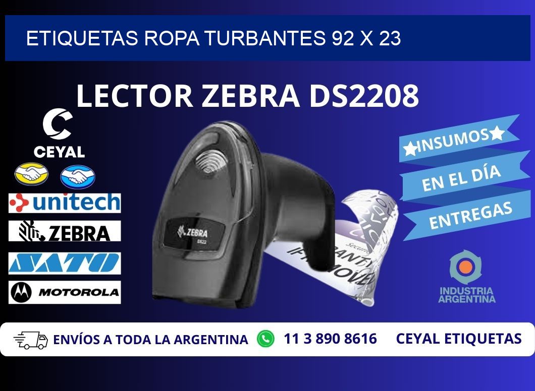 ETIQUETAS ROPA TURBANTES 92 x 23