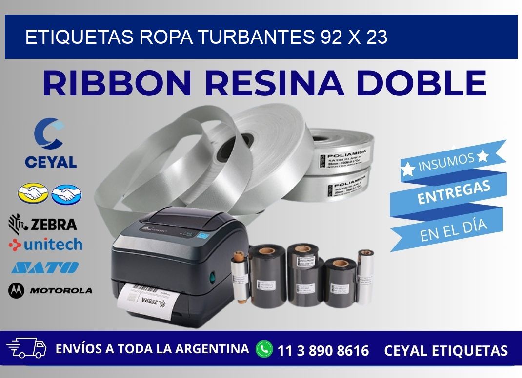 ETIQUETAS ROPA TURBANTES 92 x 23