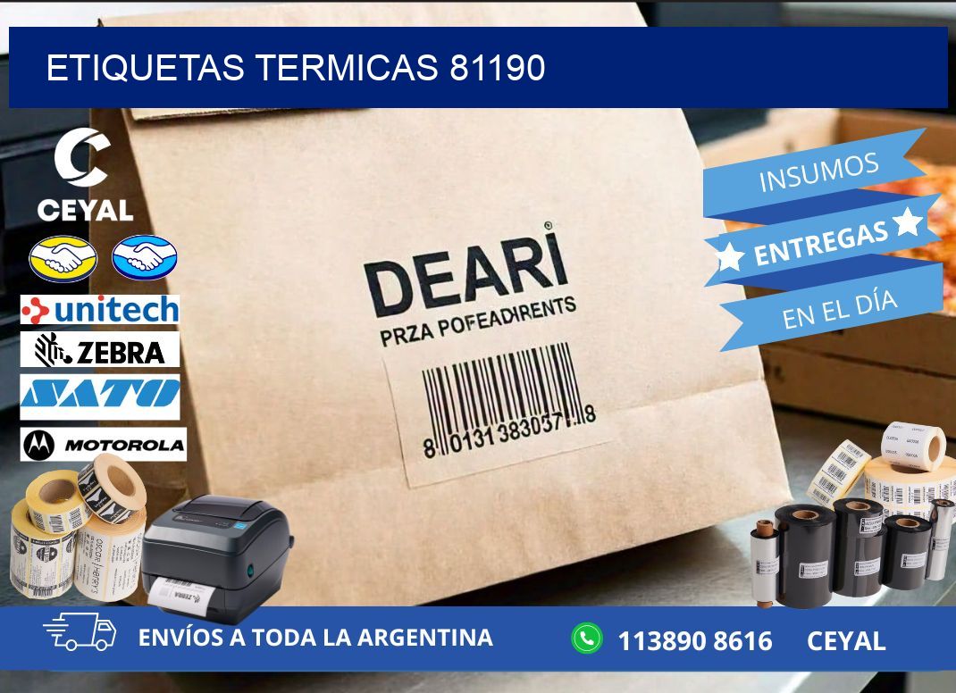 ETIQUETAS TERMICAS 81190