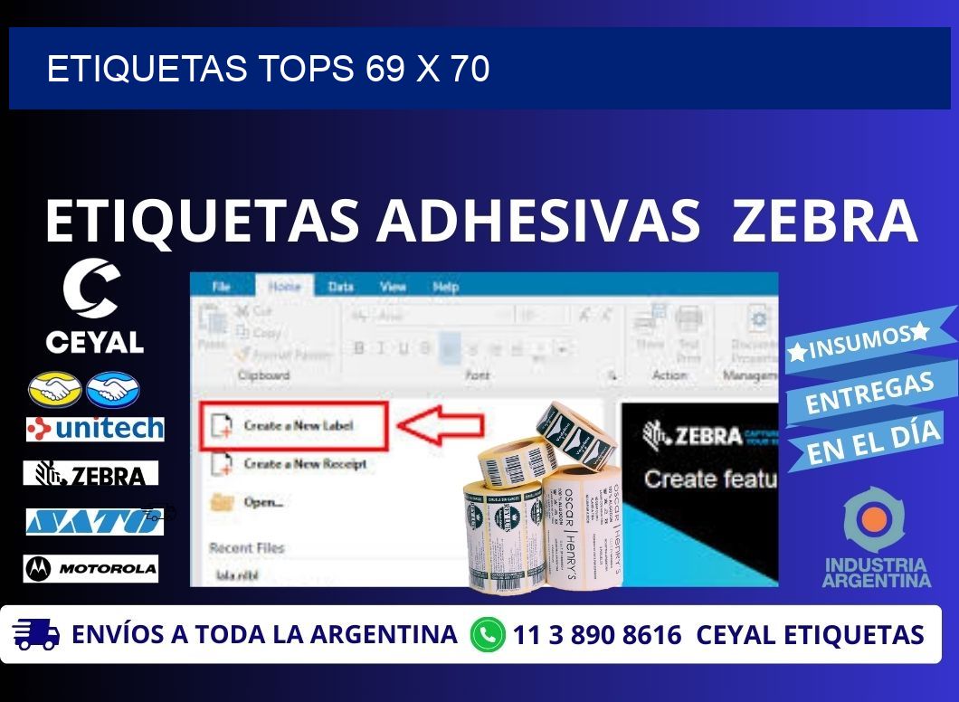 ETIQUETAS TOPS 69 x 70