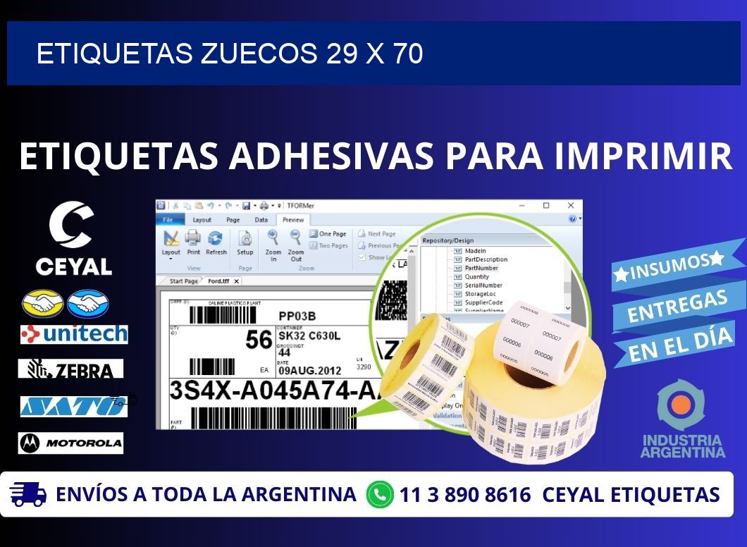 ETIQUETAS ZUECOS 29 x 70