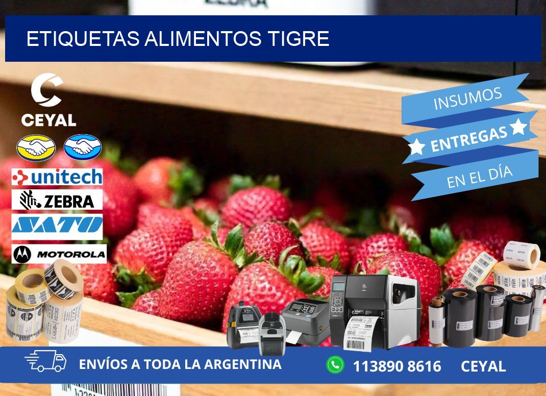 Etiquetas alimentos Tigre