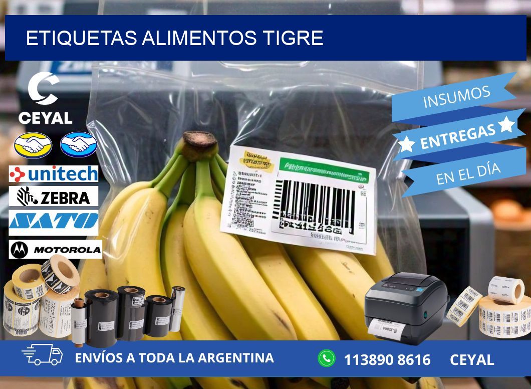 Etiquetas alimentos Tigre