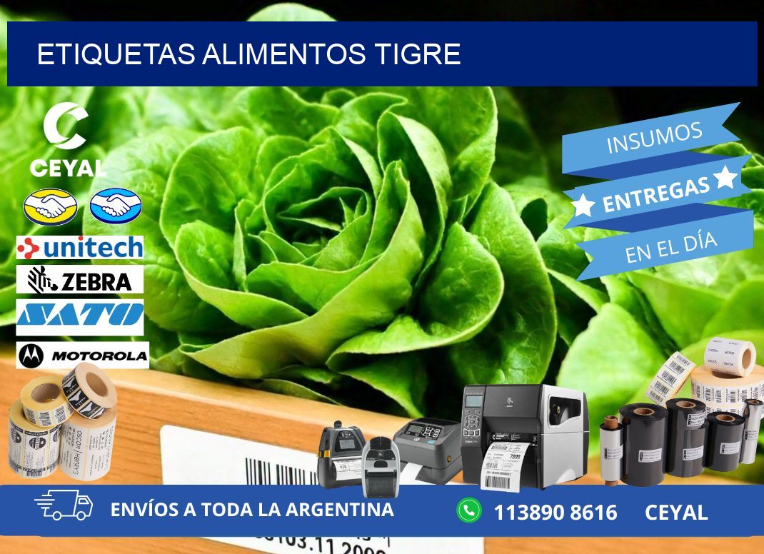 Etiquetas alimentos Tigre