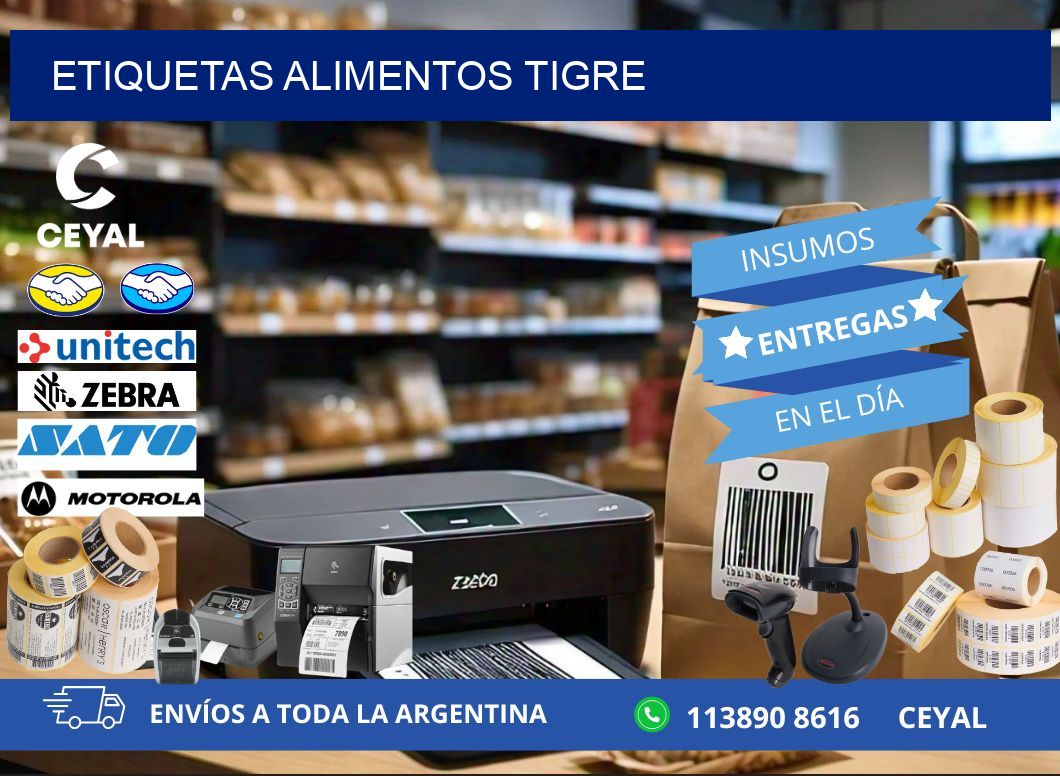 Etiquetas alimentos Tigre