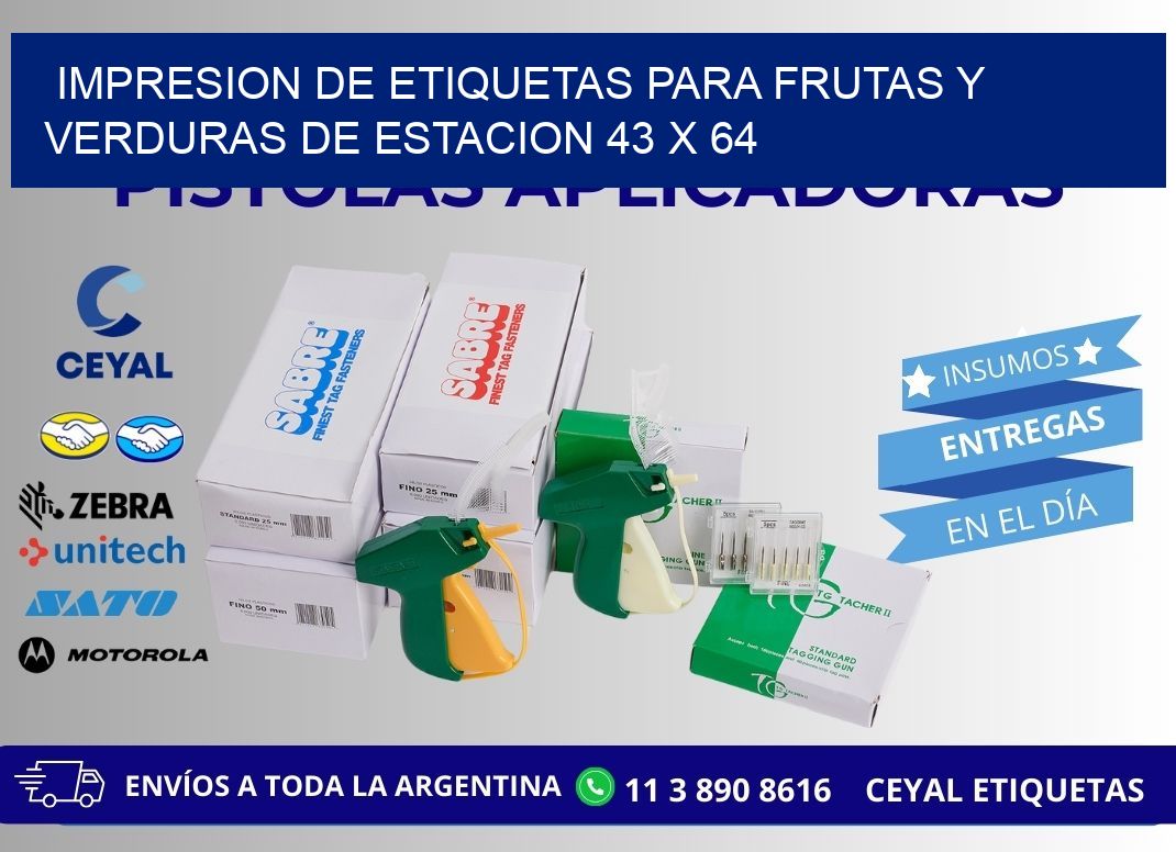IMPRESION DE ETIQUETAS PARA FRUTAS Y VERDURAS DE ESTACION 43 x 64