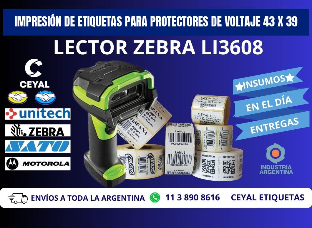 IMPRESIÓN DE ETIQUETAS PARA PROTECTORES DE VOLTAJE 43 x 39