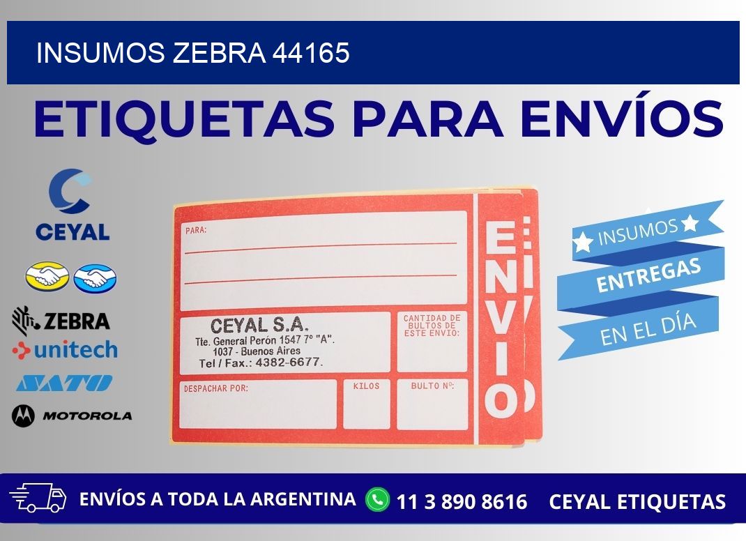 INSUMOS ZEBRA 44165