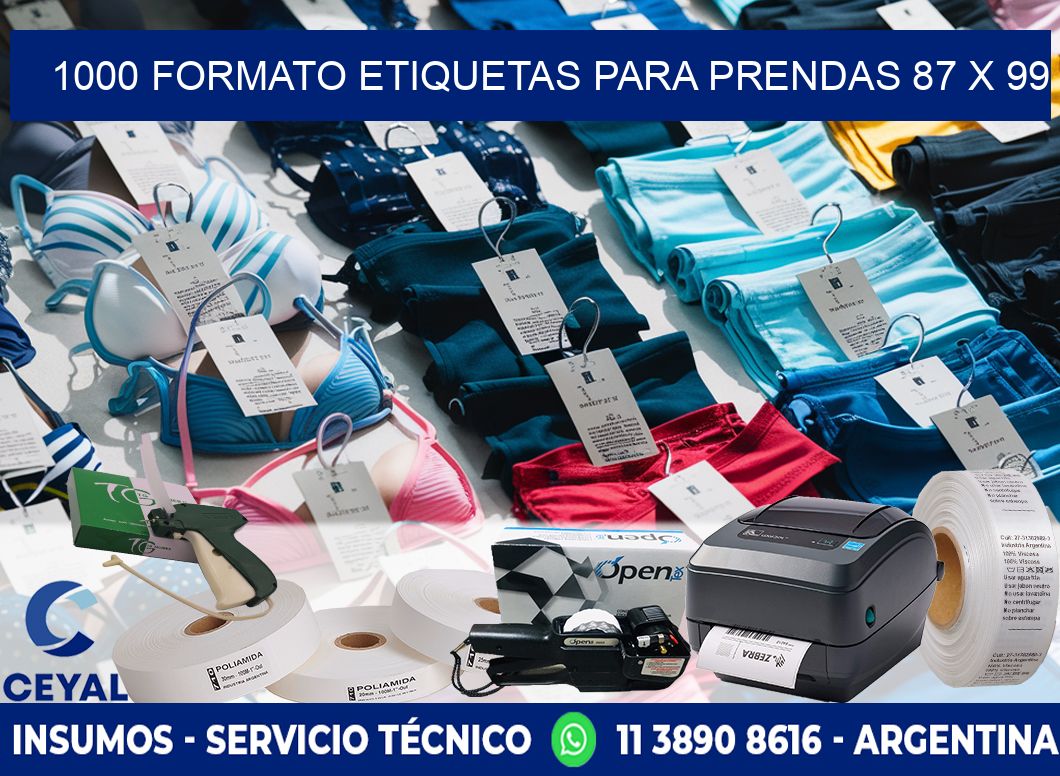 1000 FORMATO ETIQUETAS PARA PRENDAS 87 x 99
