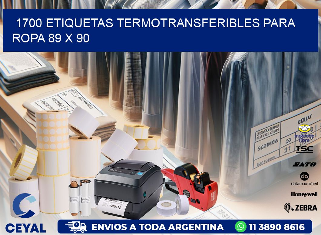 1700 ETIQUETAS TERMOTRANSFERIBLES PARA ROPA 89 x 90