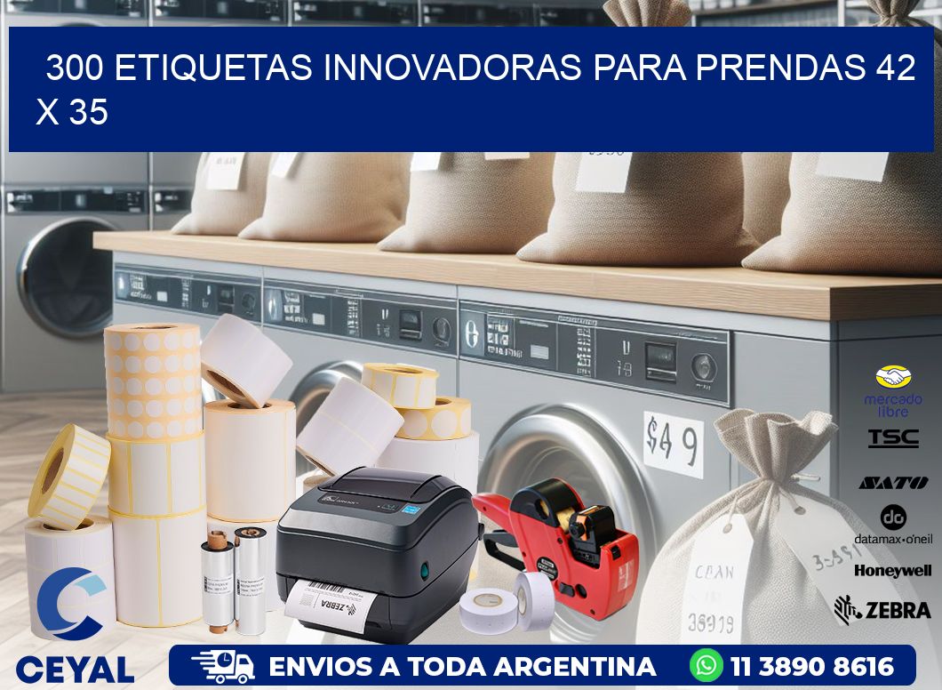 300 ETIQUETAS INNOVADORAS PARA PRENDAS 42 x 35