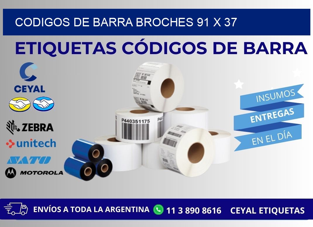 CODIGOS DE BARRA BROCHES 91 x 37