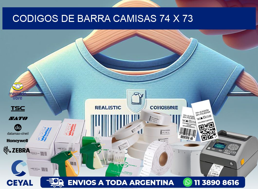 CODIGOS DE BARRA CAMISAS 74 x 73