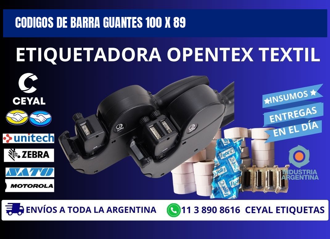 CODIGOS DE BARRA GUANTES 100 x 89