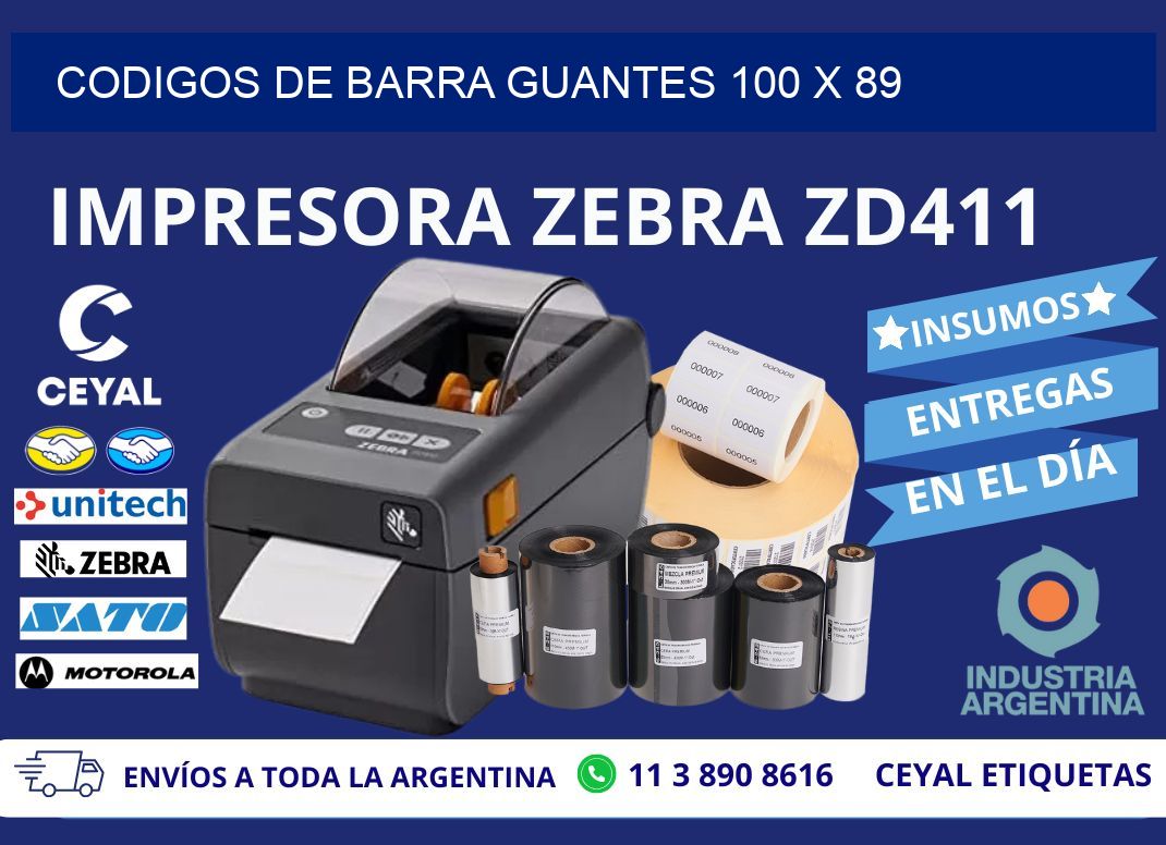 CODIGOS DE BARRA GUANTES 100 x 89
