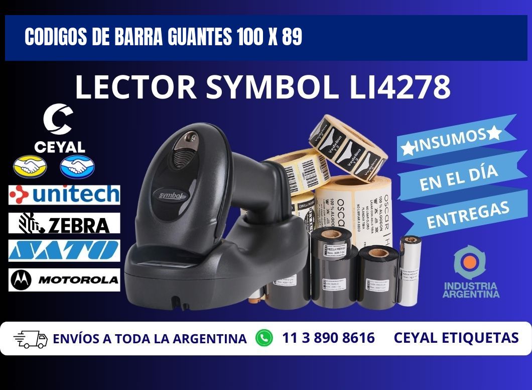 CODIGOS DE BARRA GUANTES 100 x 89