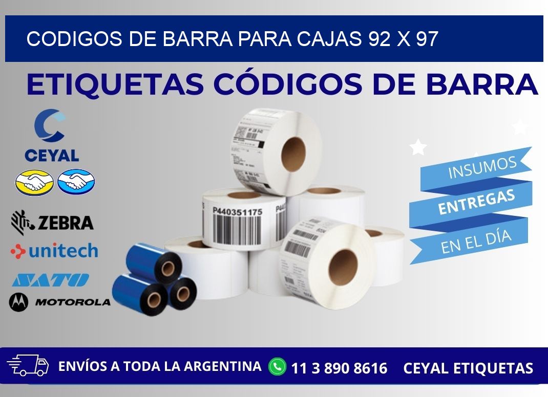 CODIGOS DE BARRA PARA CAJAS 92 x 97