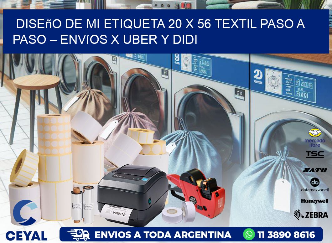 Diseño de mi Etiqueta 20 x 56 textil paso a paso – Envíos x Uber y DiDi