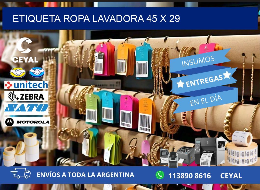 ETIQUETA ROPA LAVADORA 45 x 29