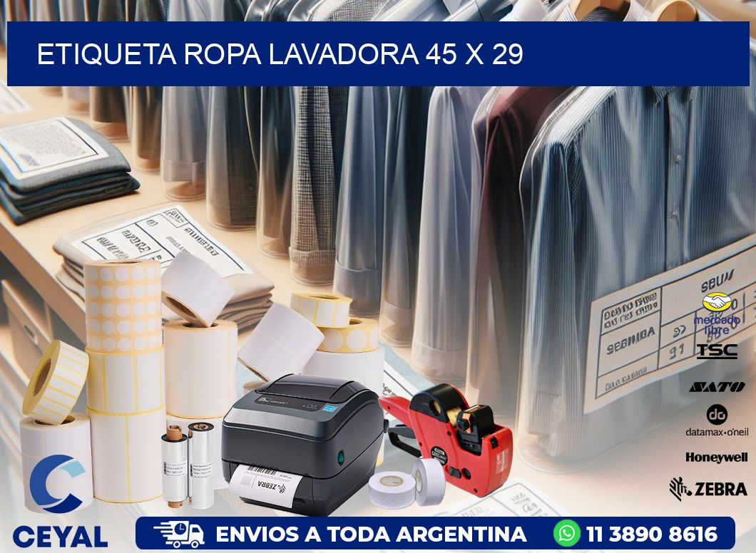 ETIQUETA ROPA LAVADORA 45 x 29