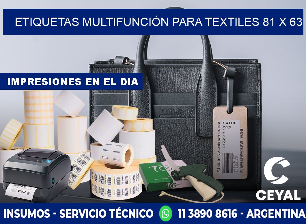 ETIQUETAS MULTIFUNCIÓN PARA TEXTILES 81 x 63