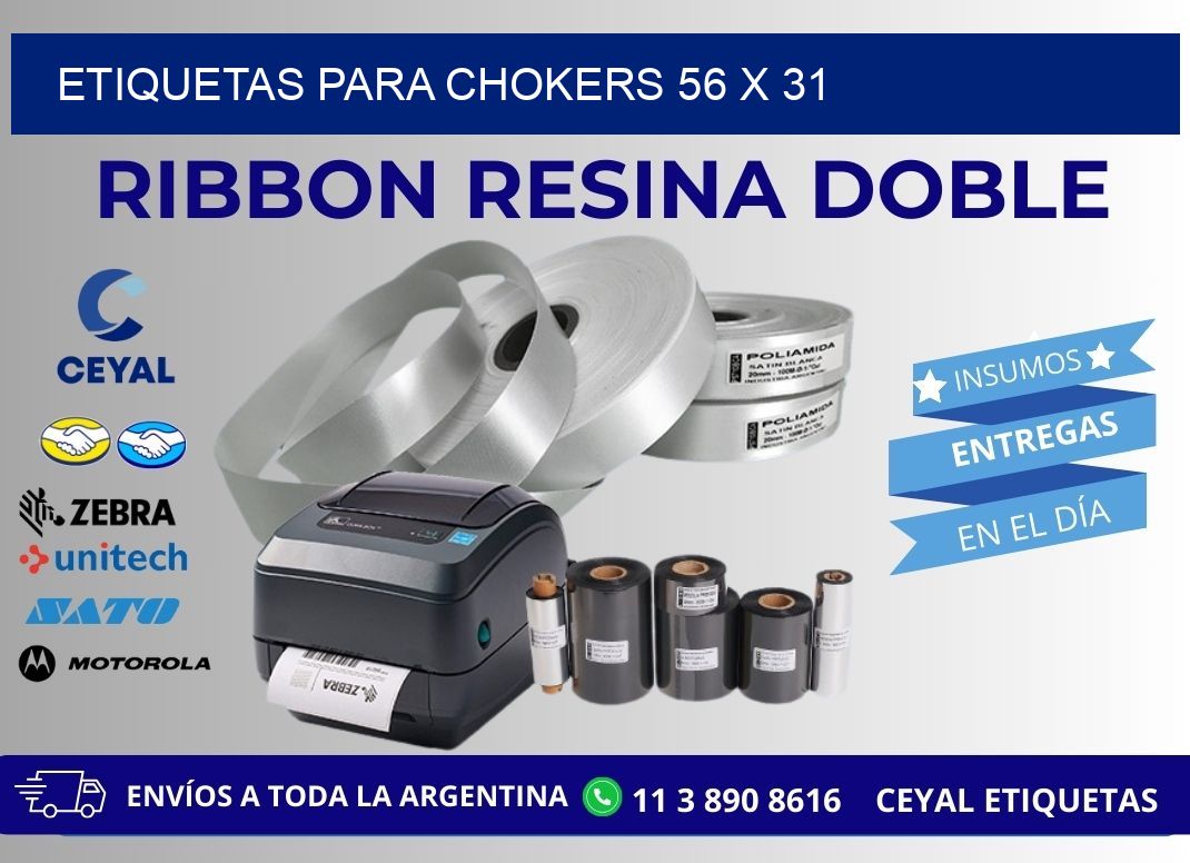 ETIQUETAS PARA CHOKERS 56 x 31