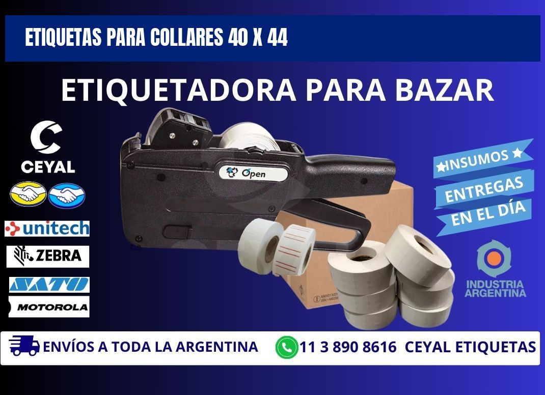 ETIQUETAS PARA COLLARES 40 x 44