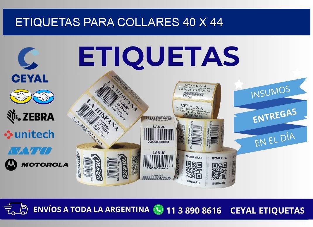 ETIQUETAS PARA COLLARES 40 x 44