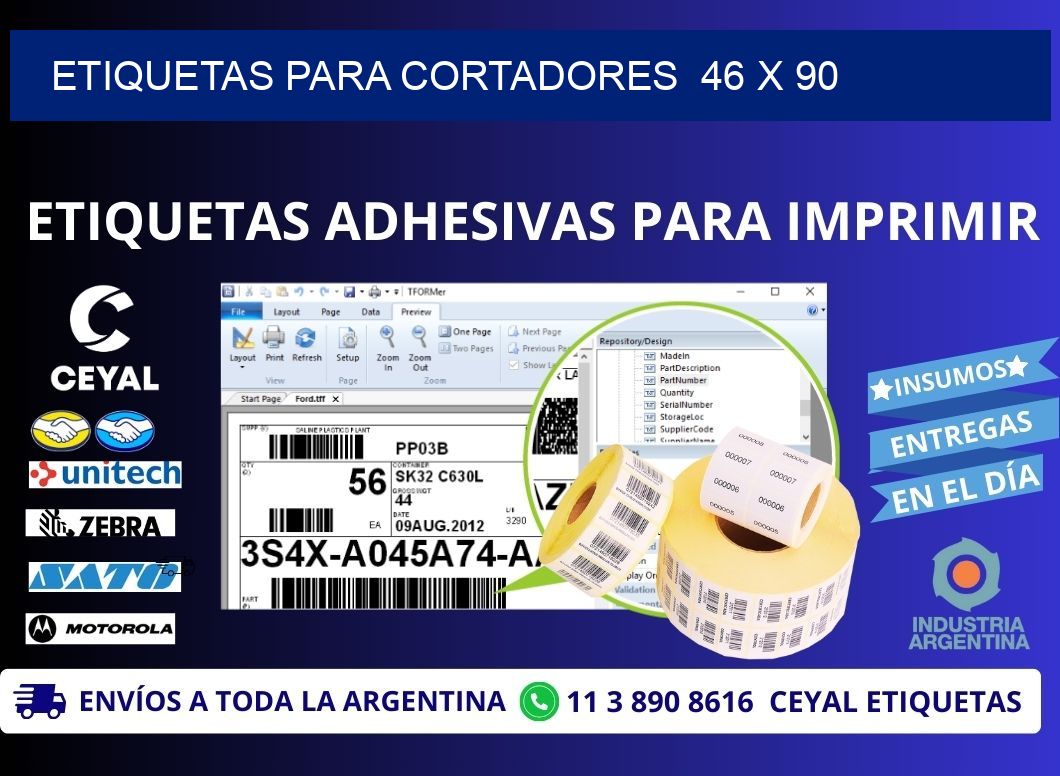 ETIQUETAS PARA CORTADORES  46 x 90