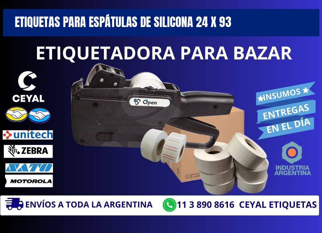 ETIQUETAS PARA ESPÁTULAS DE SILICONA 24 x 93
