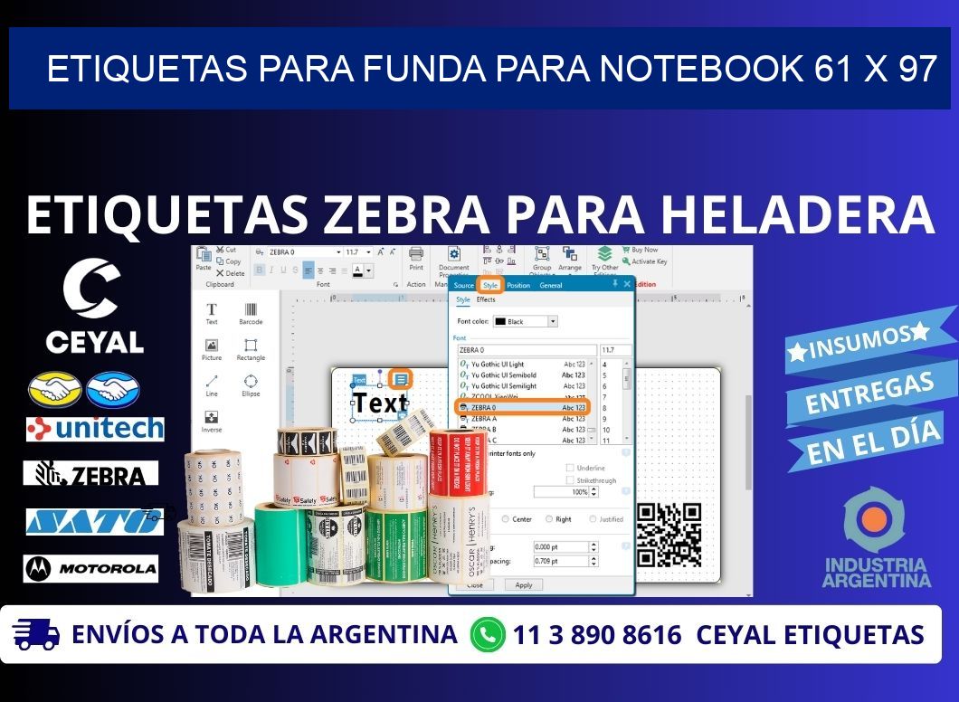 ETIQUETAS PARA FUNDA PARA NOTEBOOK 61 x 97