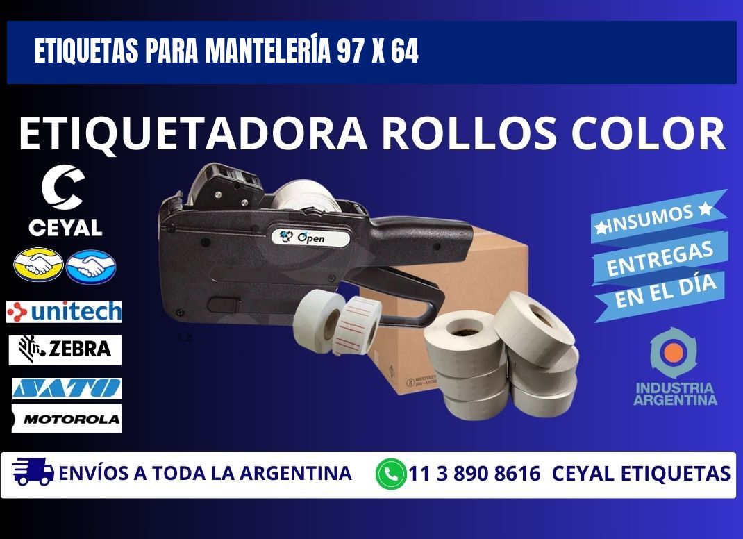 ETIQUETAS PARA MANTELERÍA 97 x 64