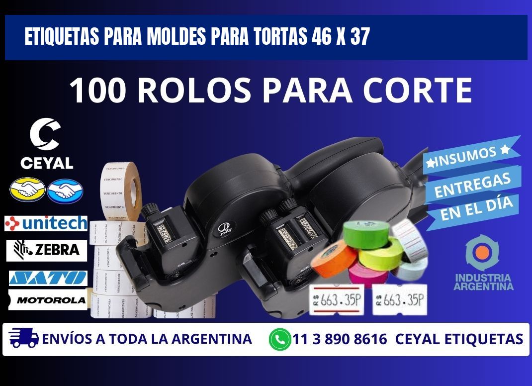 ETIQUETAS PARA MOLDES PARA TORTAS 46 x 37