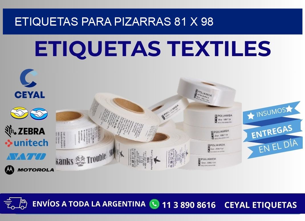 ETIQUETAS PARA PIZARRAS 81 x 98
